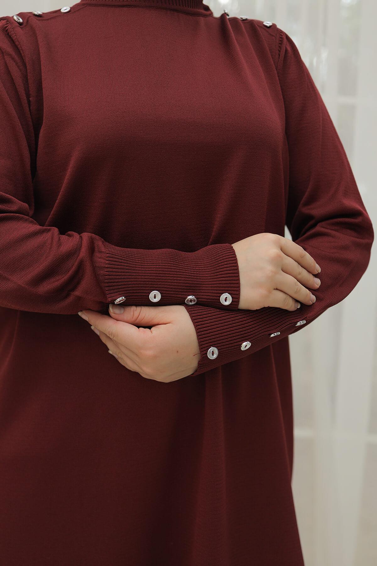 Armine TREND Triko Tunik Bordo 24KTD404