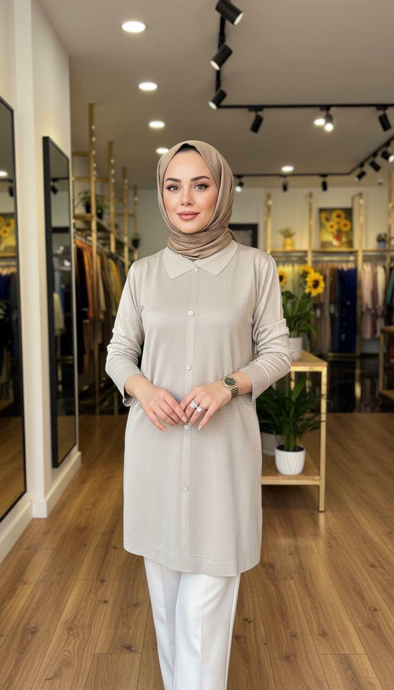 Armine TREND Triko Tunik Koyu Taş 25YTD4115