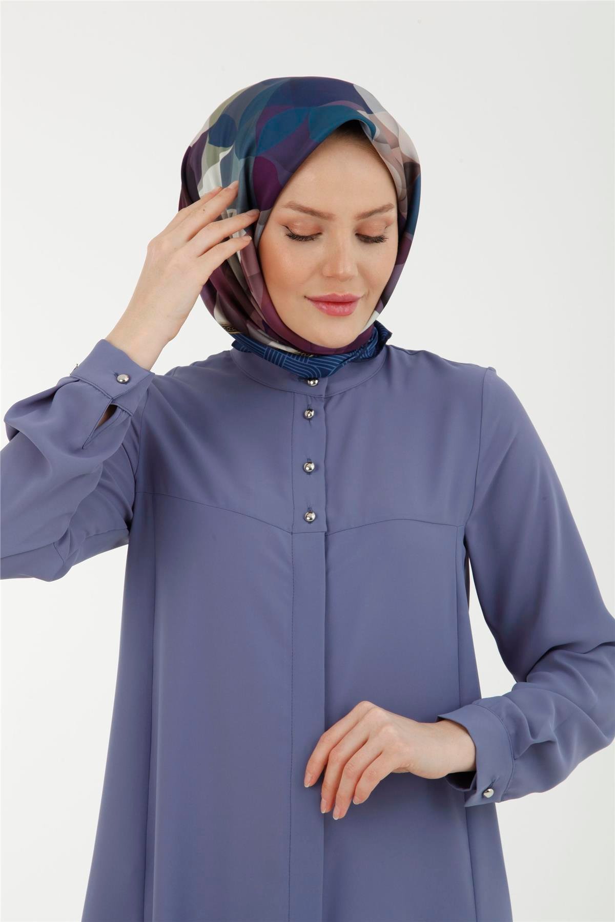 Armine Trend Tunik 23YT412 Gri Mavi