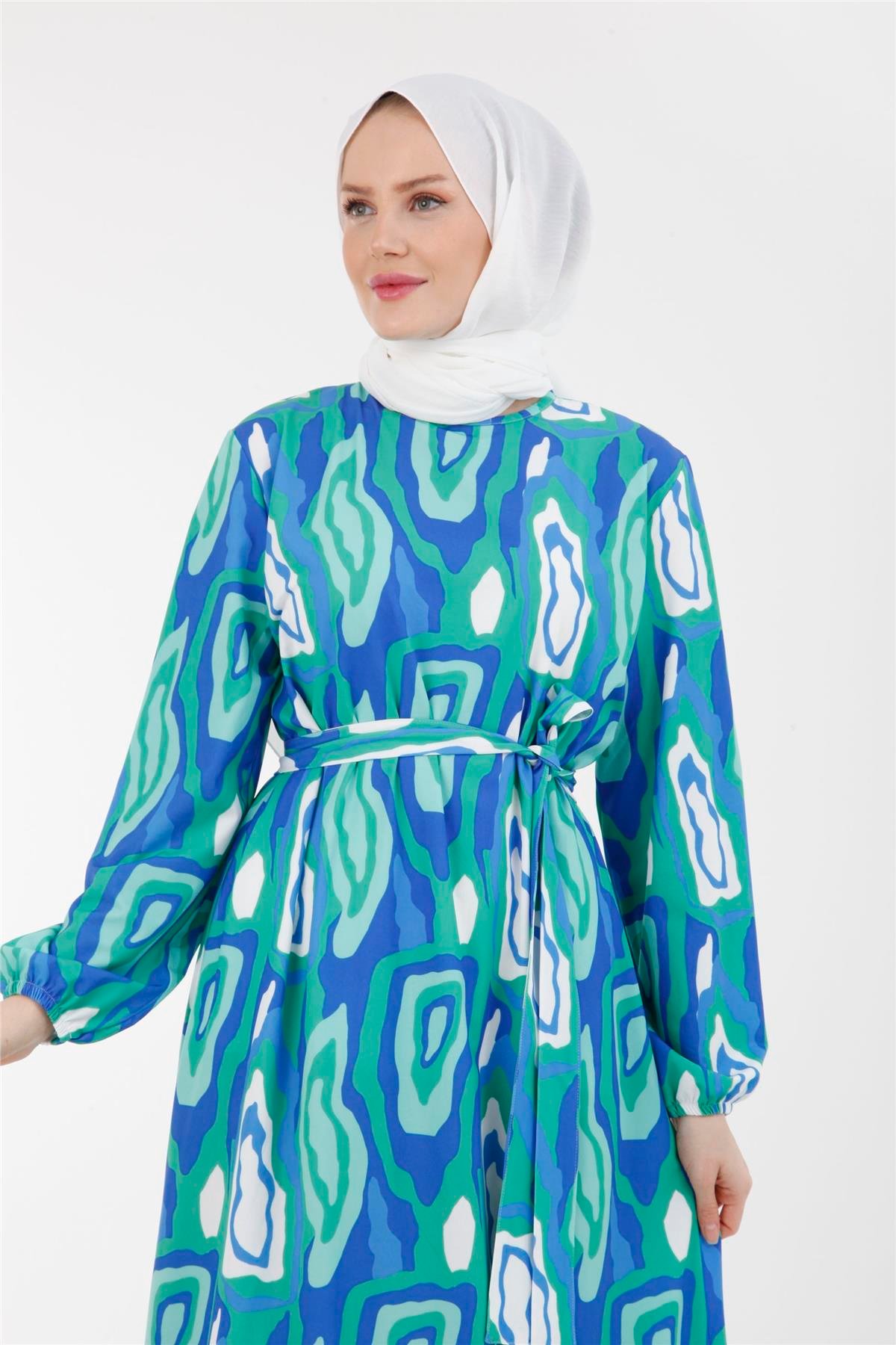 Armine Trend Turkuaz Elbise 23YTD903 