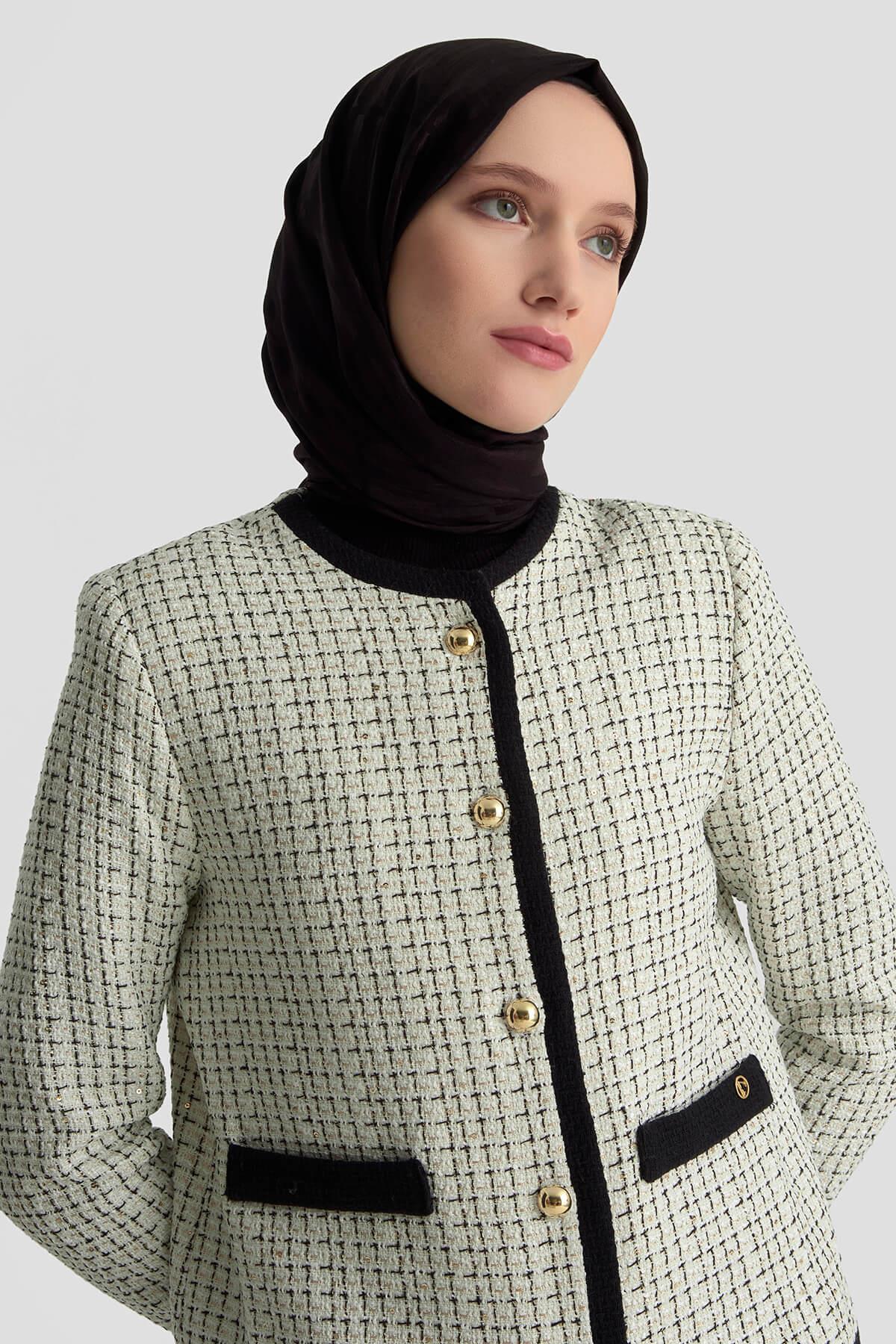 Armine Trend Tüvit Ceketli Takım Ekru 25KT630