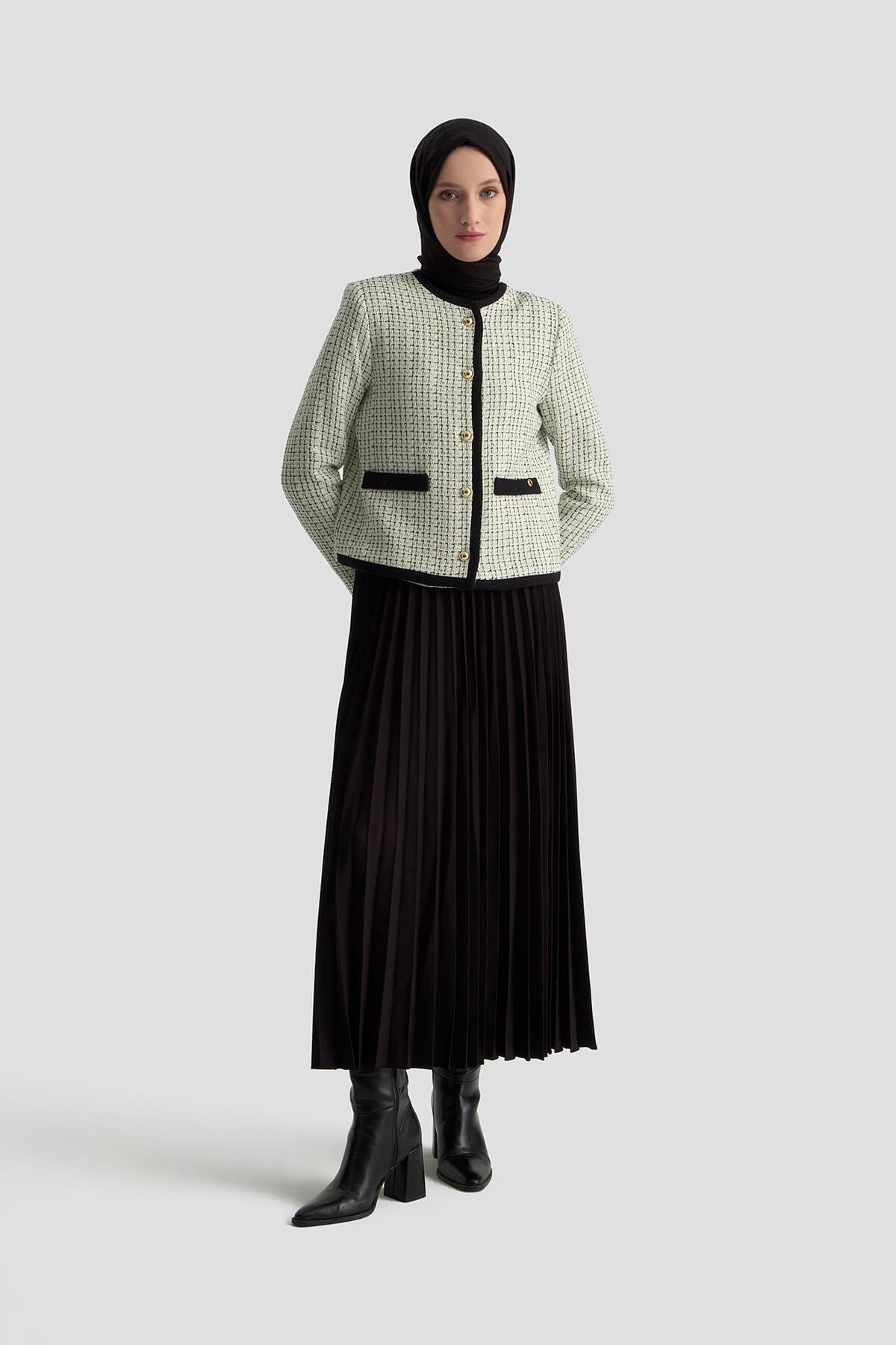 Armine Trend Tüvit Ceketli Takım Ekru 25KT630