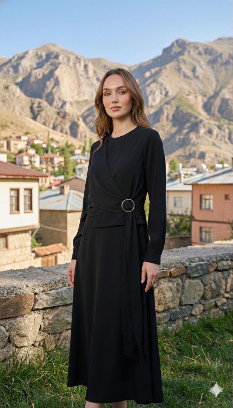 Armine TREND Üst Tül Detaylı Takım Siyah 26YT641