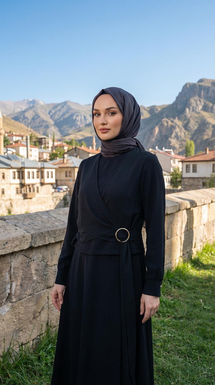 Armine TREND Üst Tül Detaylı Takım Siyah 26YT641