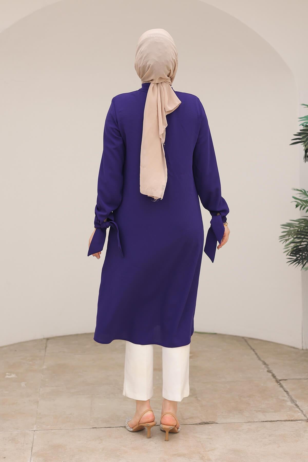 Armine TREND Uzun Tunik Morcivert 24KT472