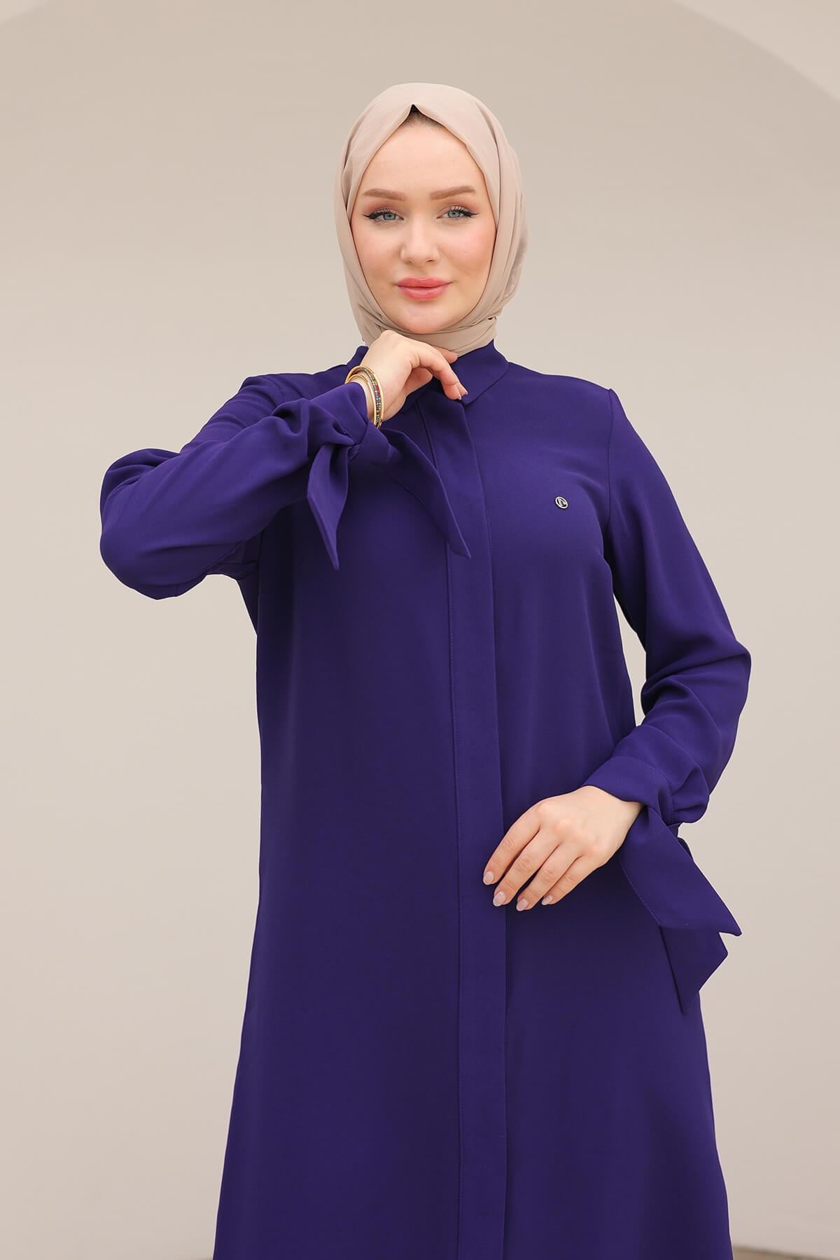 Armine TREND Uzun Tunik Morcivert 24KT472