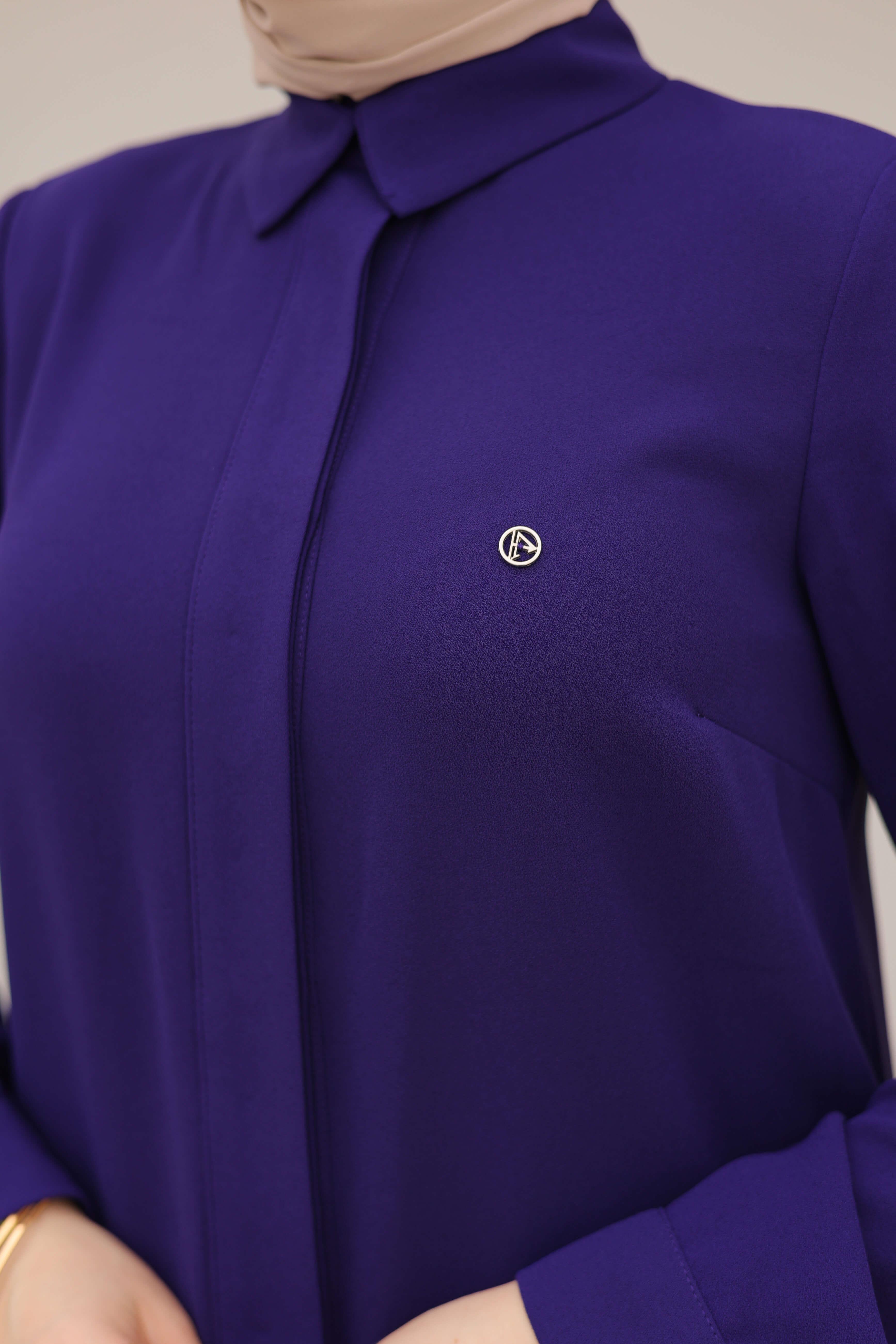 Armine TREND Uzun Tunik Morcivert 24KT472