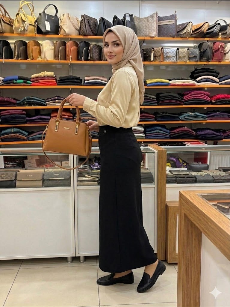 ARMİNE TREND Yandan Fermuarlı Kalem Etek Siyah 26YT123