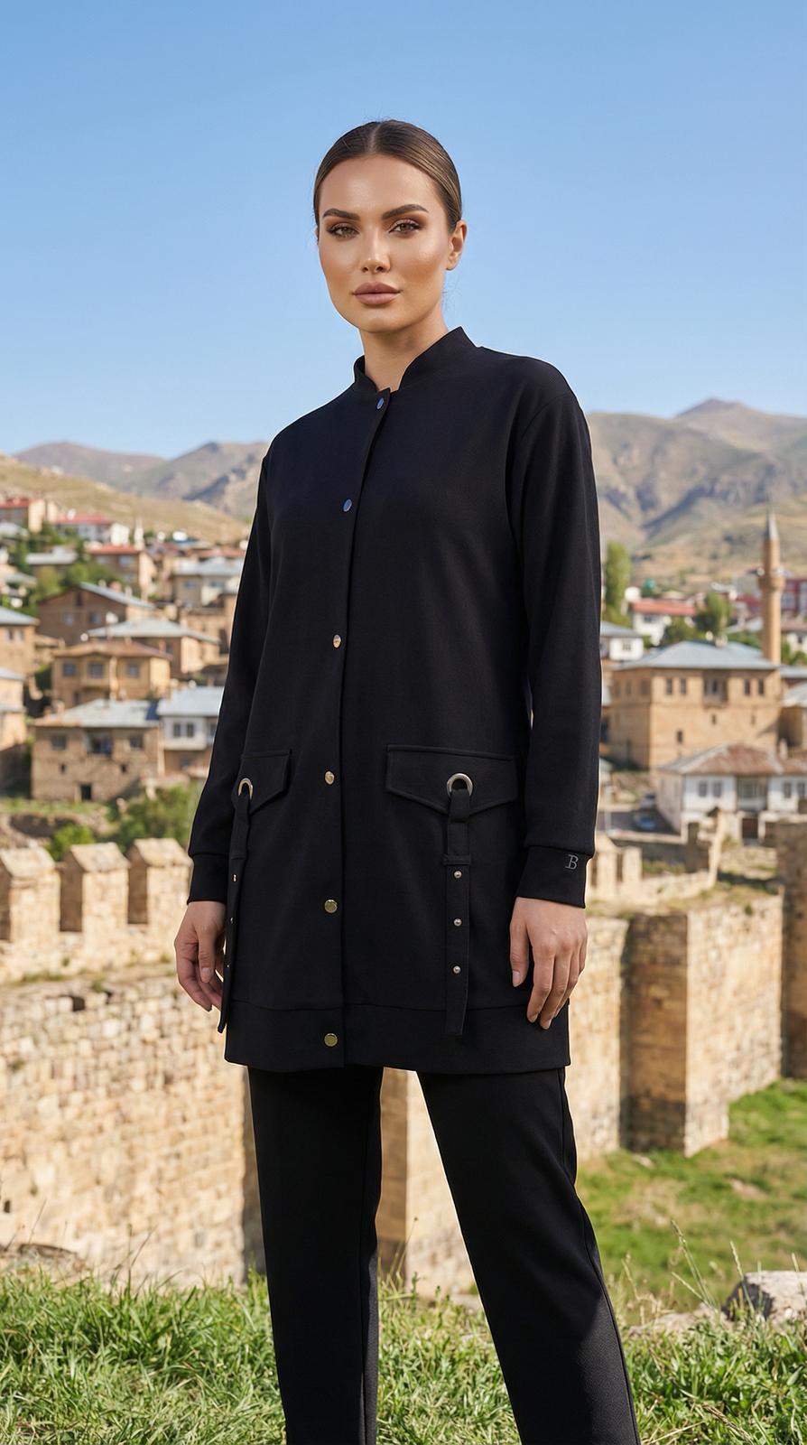 BELLİ Pantolonlu Takım Siyah 25K6005