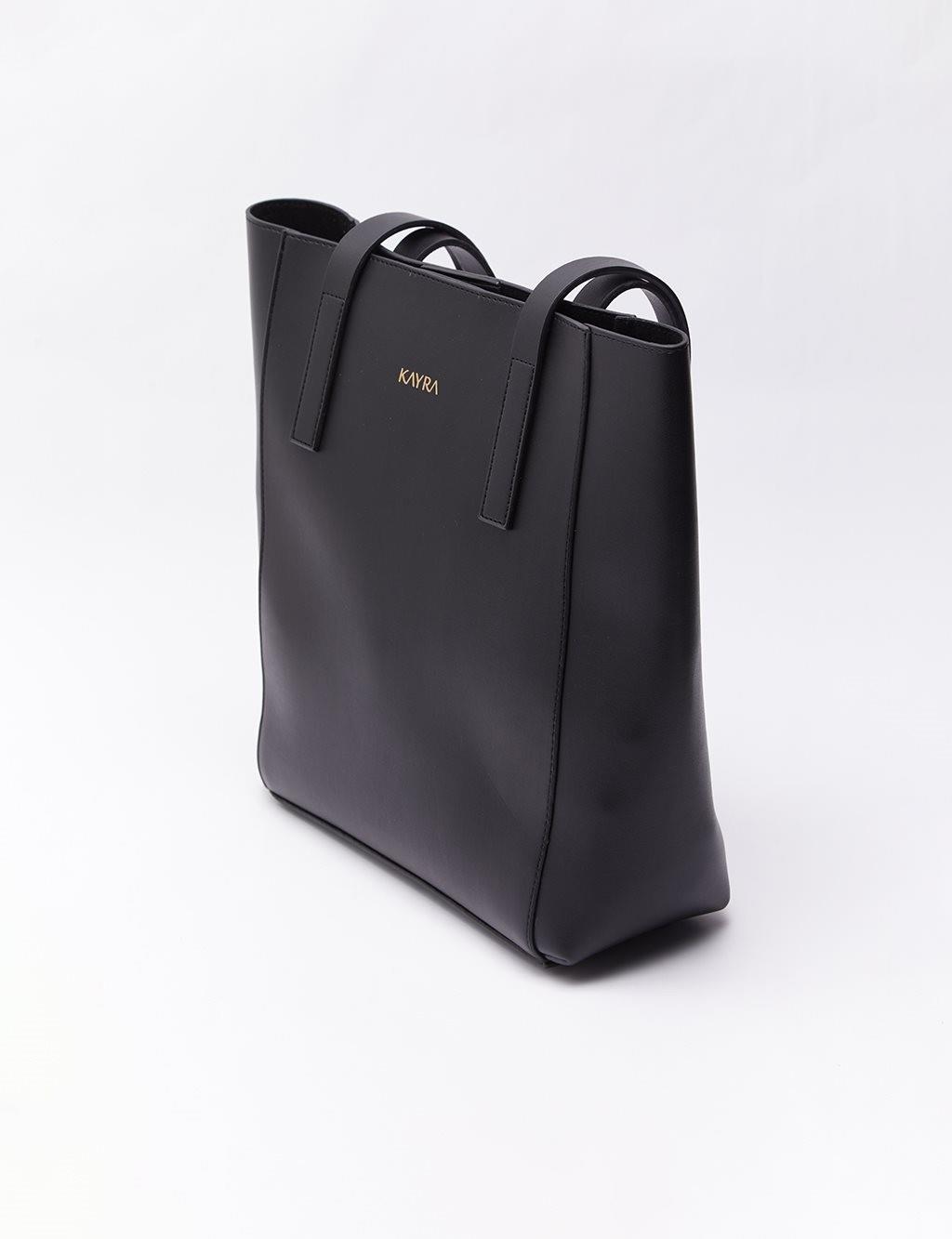Kayra Büyük Shopper Çanta Siyah KA-B23-CNT35
