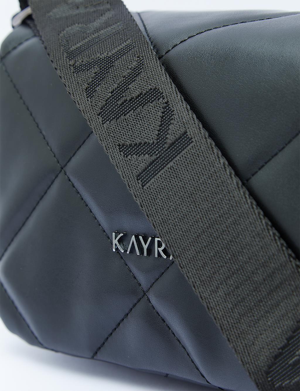 Kayra Dokuma Askılı Kapitoneli Dikdörtgen Çanta Krem KA-A23-CNT17