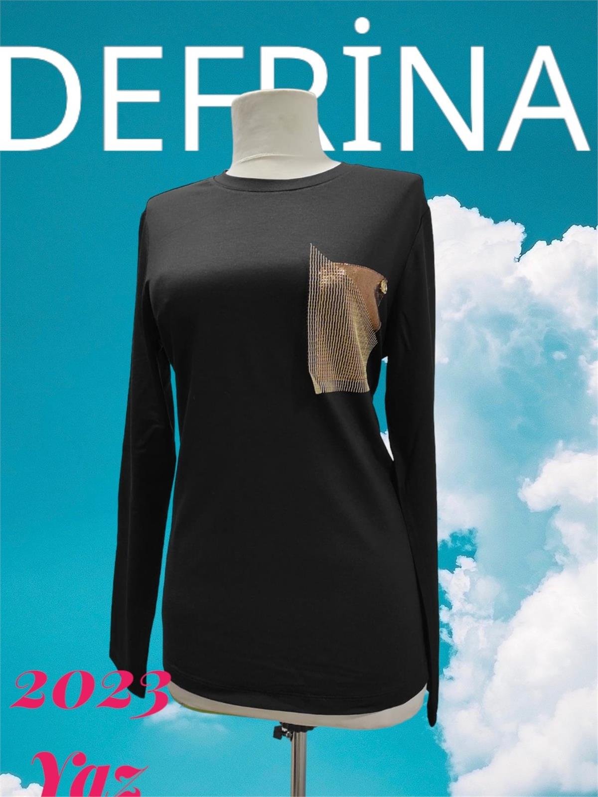 Defrina File Cep Komb. Bluz 11002 Siyah
