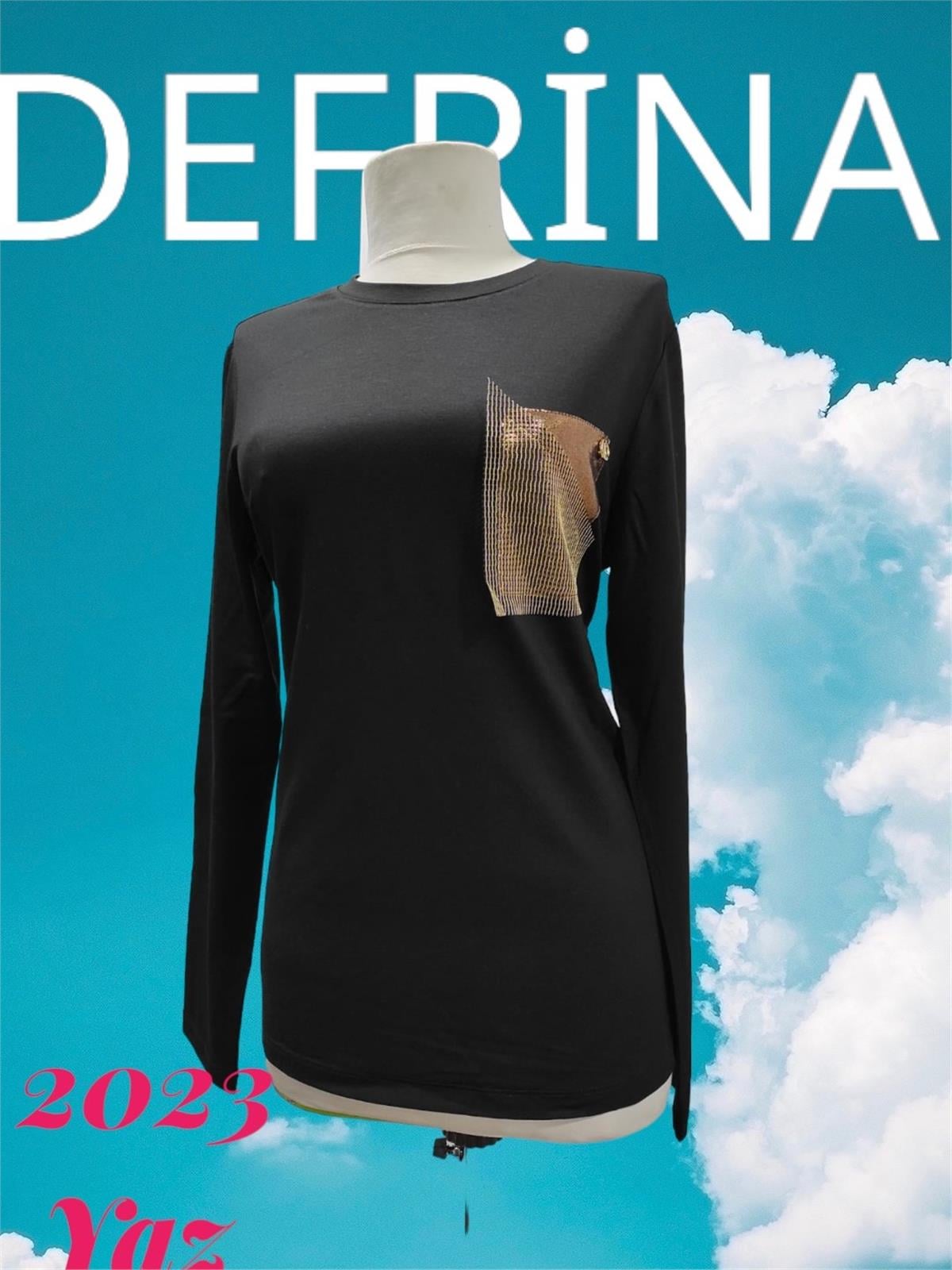 Defrina File Cep Komb. Bluz 11002 Siyah