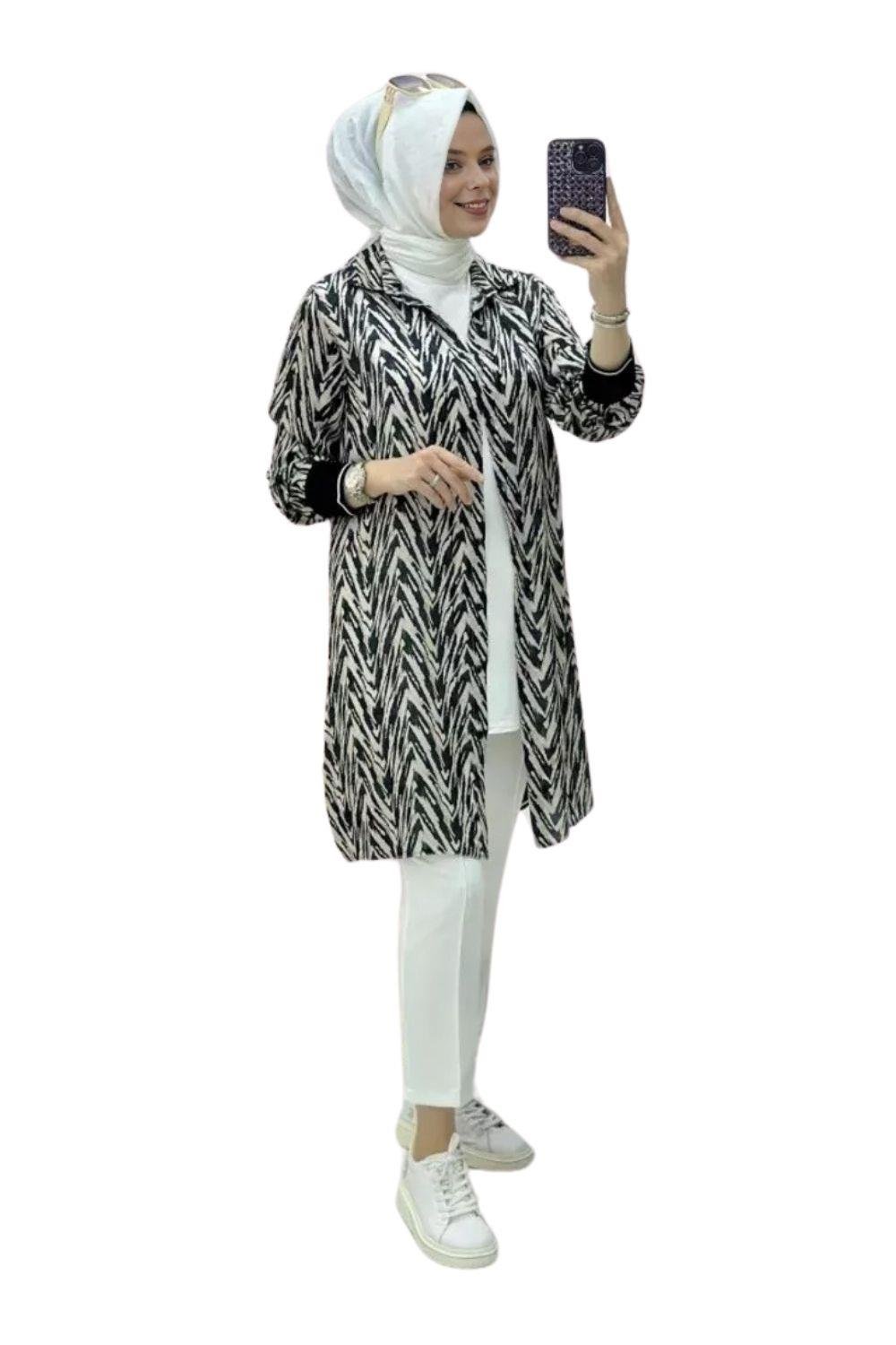 Efraze Yoryo Saten Tunik Siyah