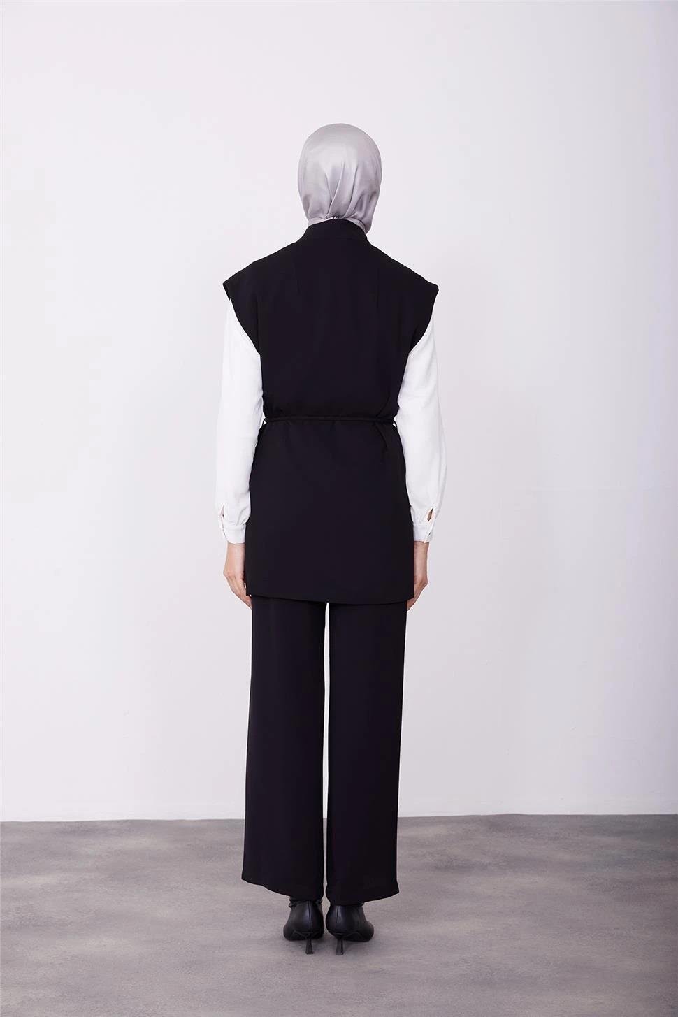 Armine Zincirli Yelek Takım 23K6703 Siyah