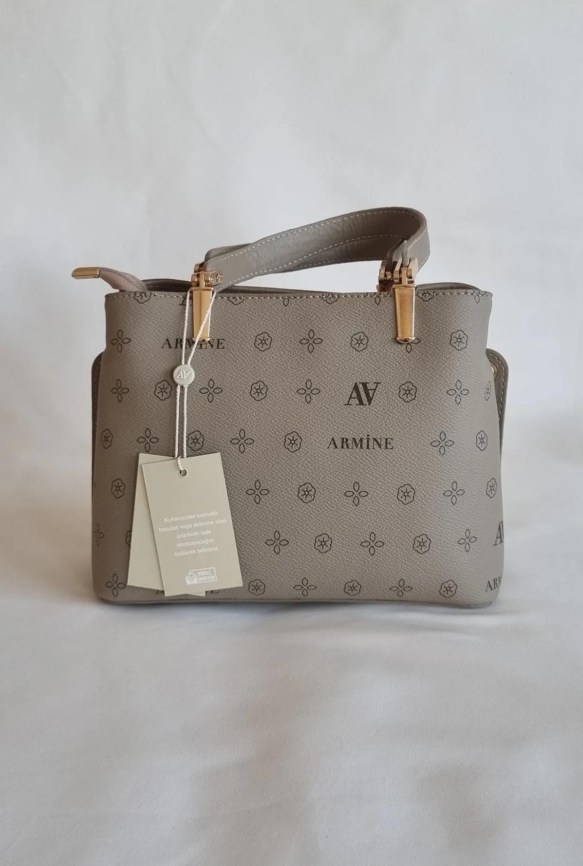 Armine 351 Bayan Çanta Vizon Baskılı