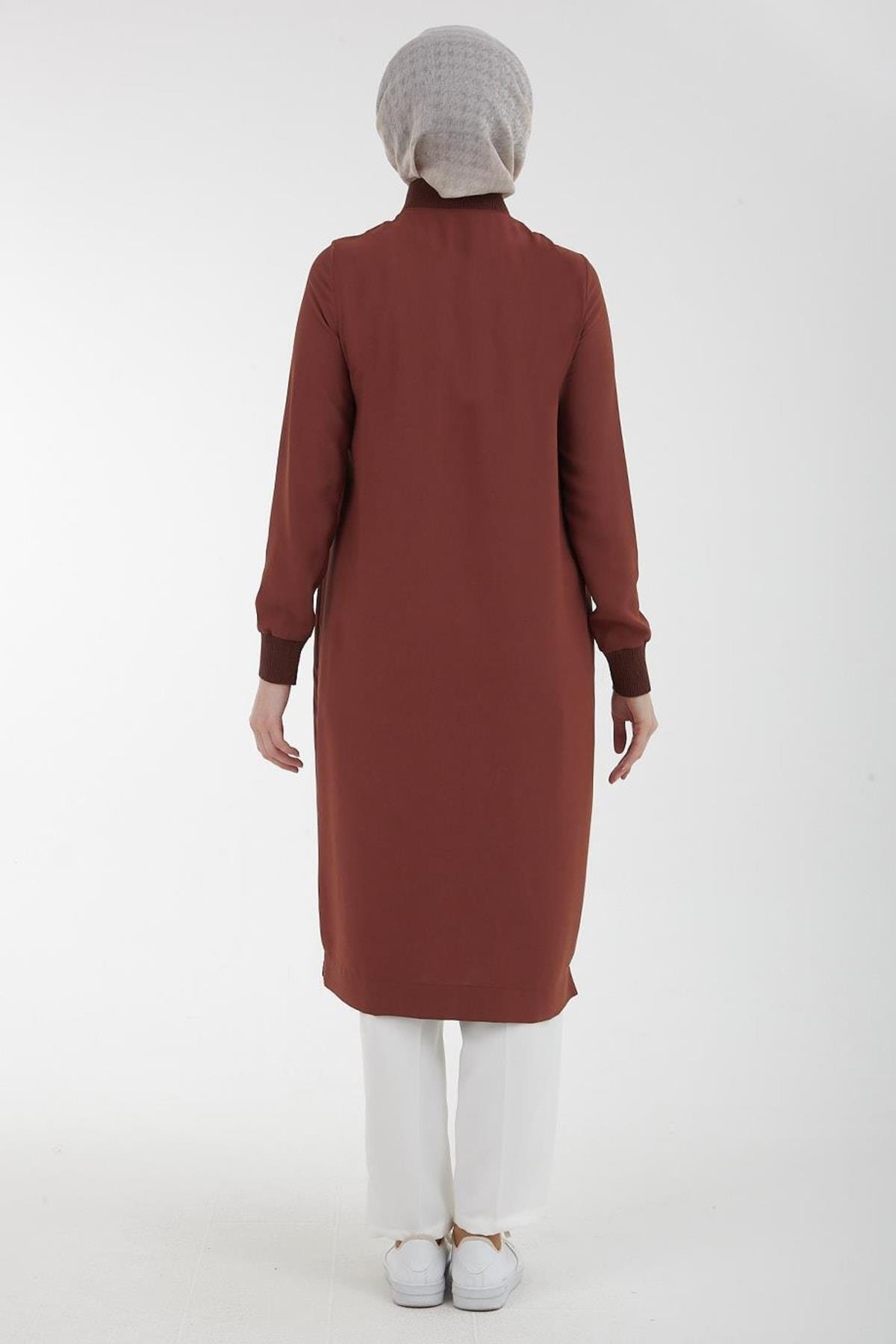 Armine Trend Halkalı Tunik 23YT424 Kahverengi