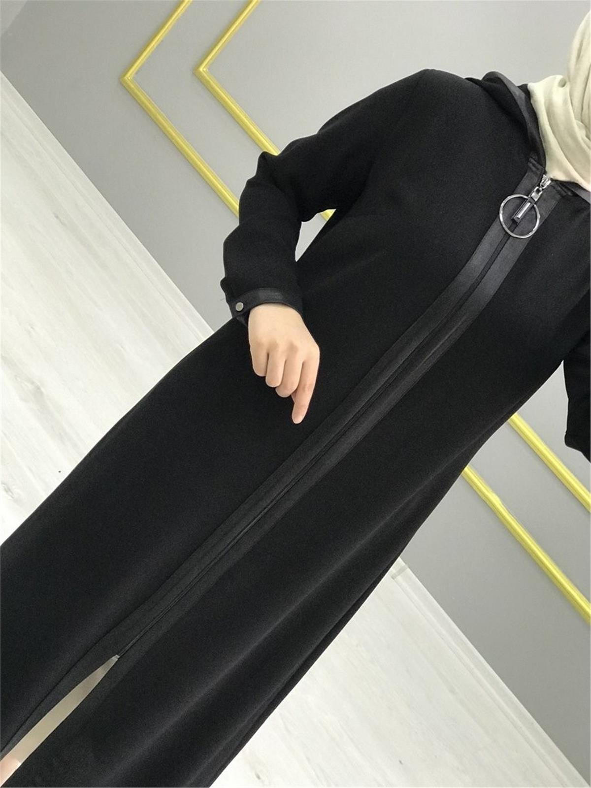Haya Halka Fermuarlı Giy Çık Siyah A968 Siyah