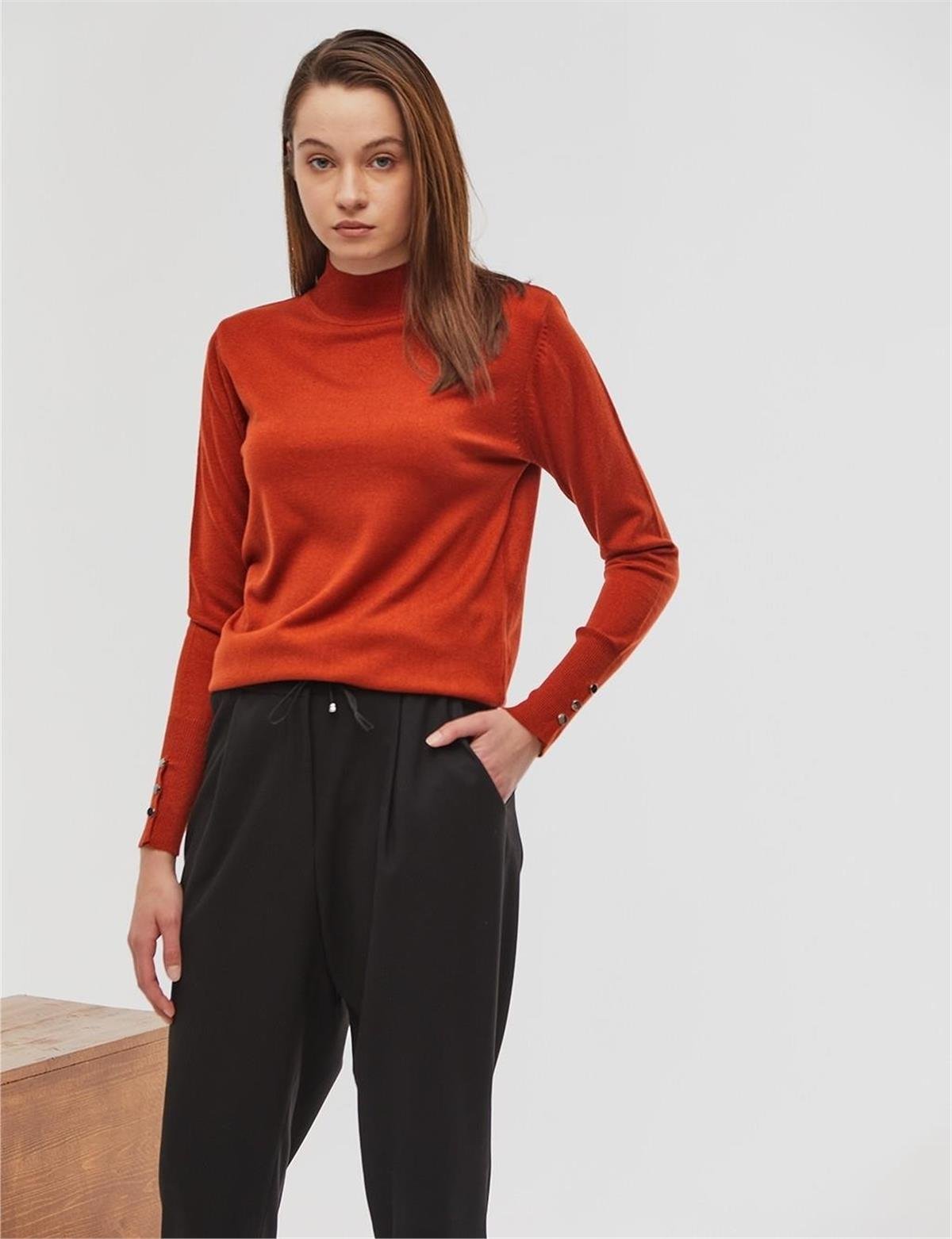 KA-SZ-TRK05 Basic Triko Bluz Kiremit