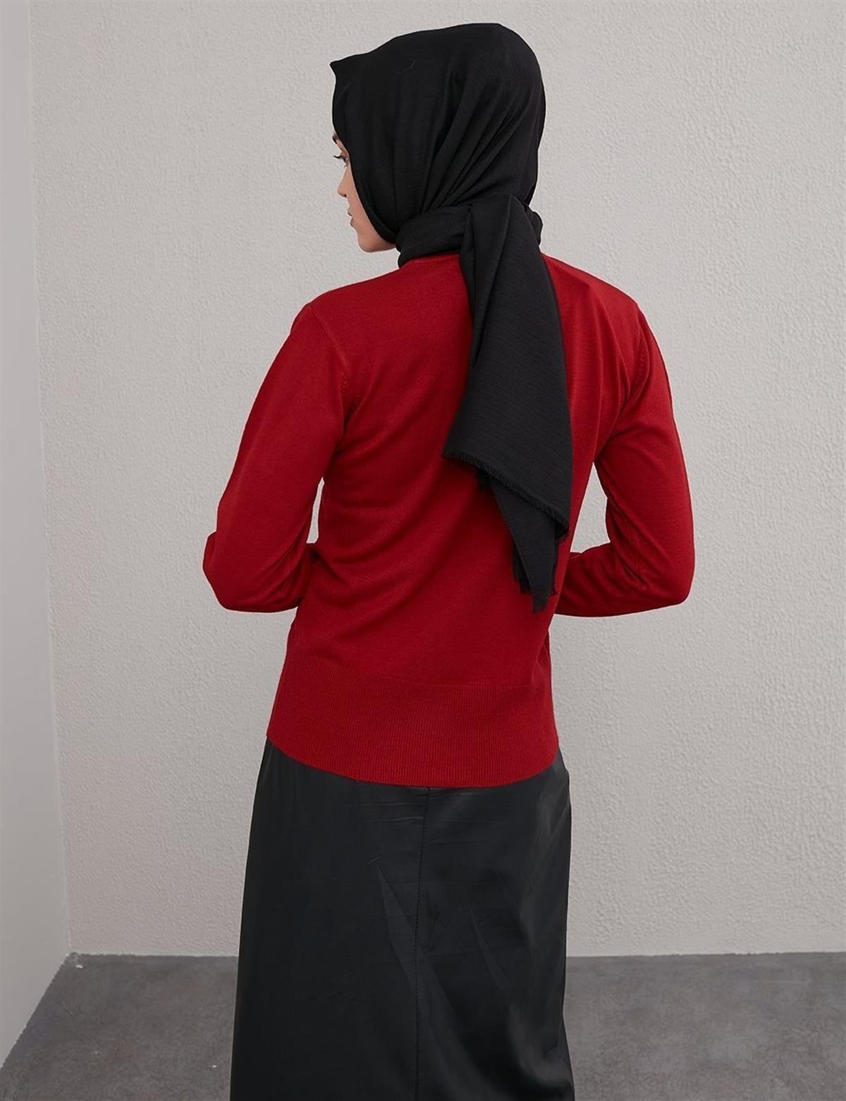 KA-SZ-TRK05 Basic Triko Bluz Kırmızı