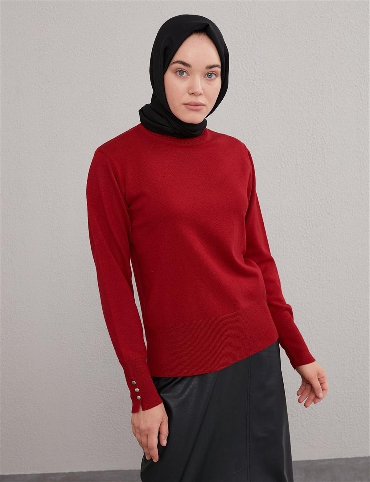 KA-SZ-TRK05 Basic Triko Bluz Kırmızı