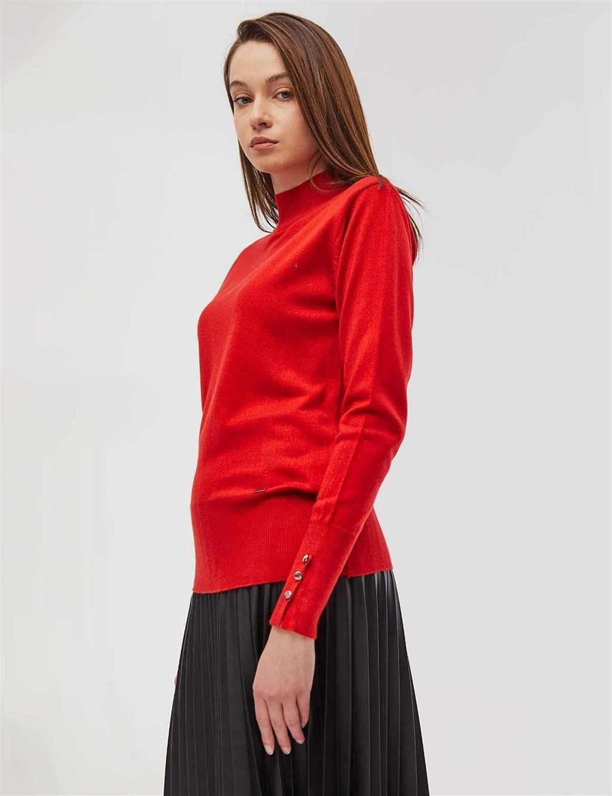 KA-SZ-TRK05 Basic Triko Bluz Kırmızı