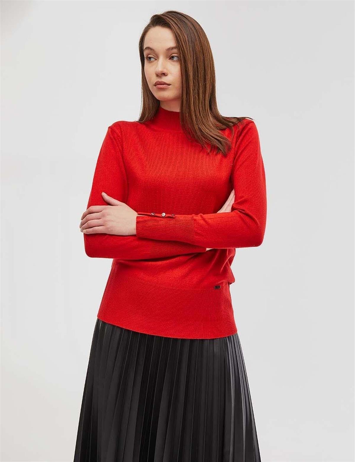 KA-SZ-TRK05 Basic Triko Bluz Kırmızı