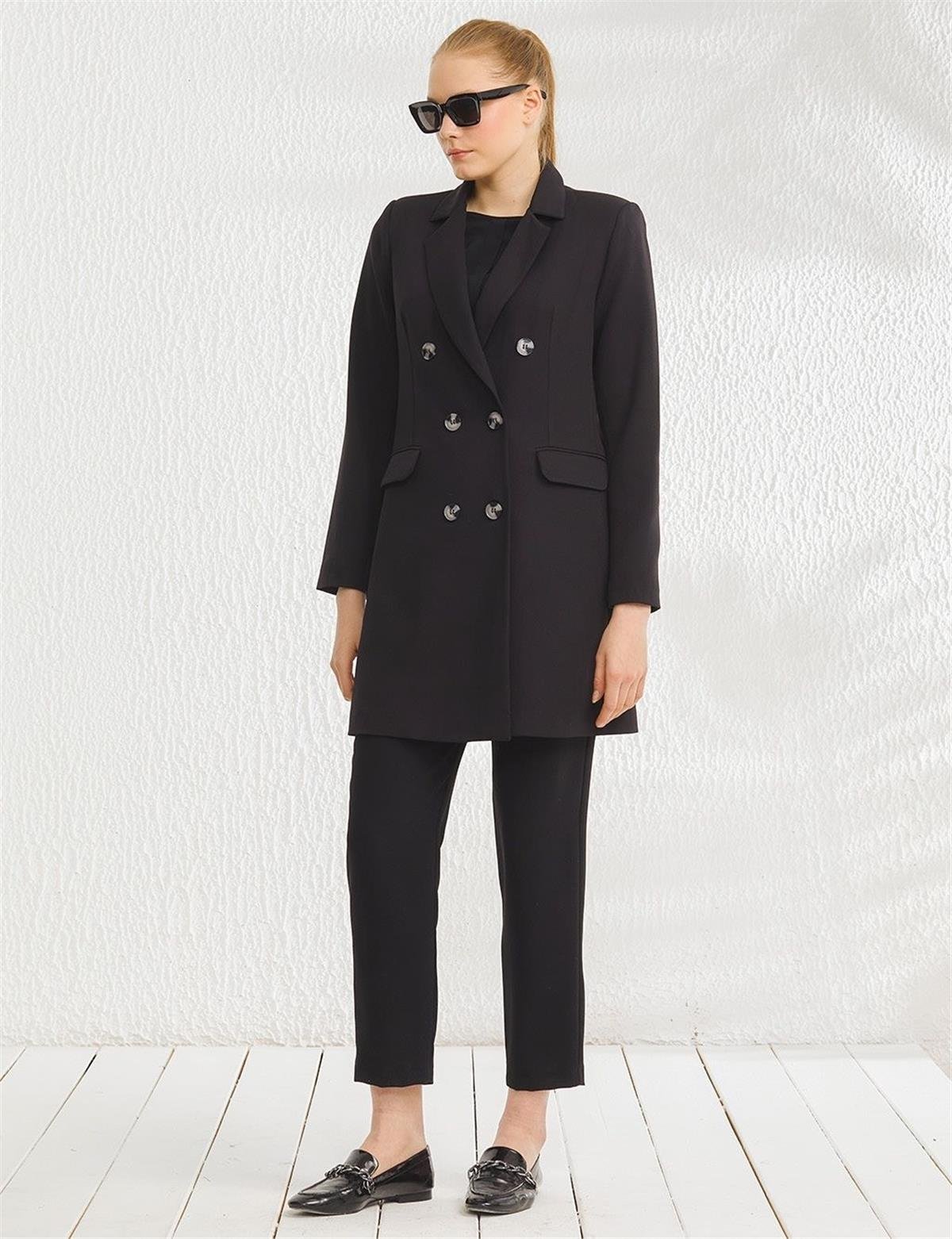 KAYRA Basic Blazer Ceket KA-SZ-13501 Siyah