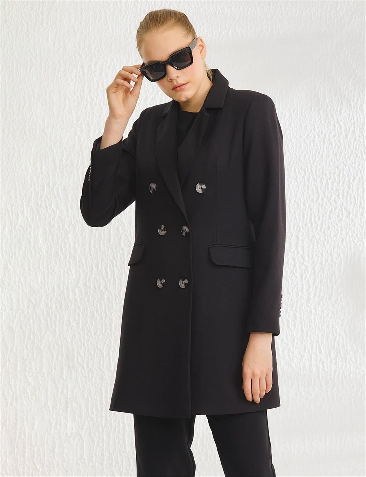 KAYRA Basic Blazer Ceket KA-SZ-13501 Siyah