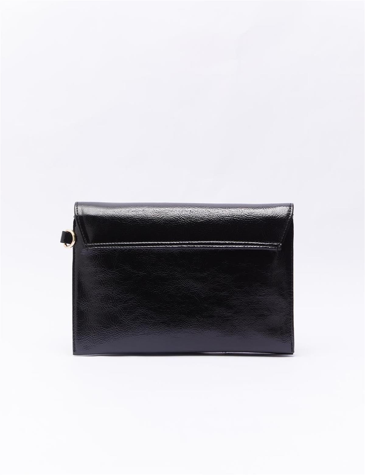 KAYRA Dikiş Detaylı Clutch Çanta Siyah KA-B23-CNT31 Siyah