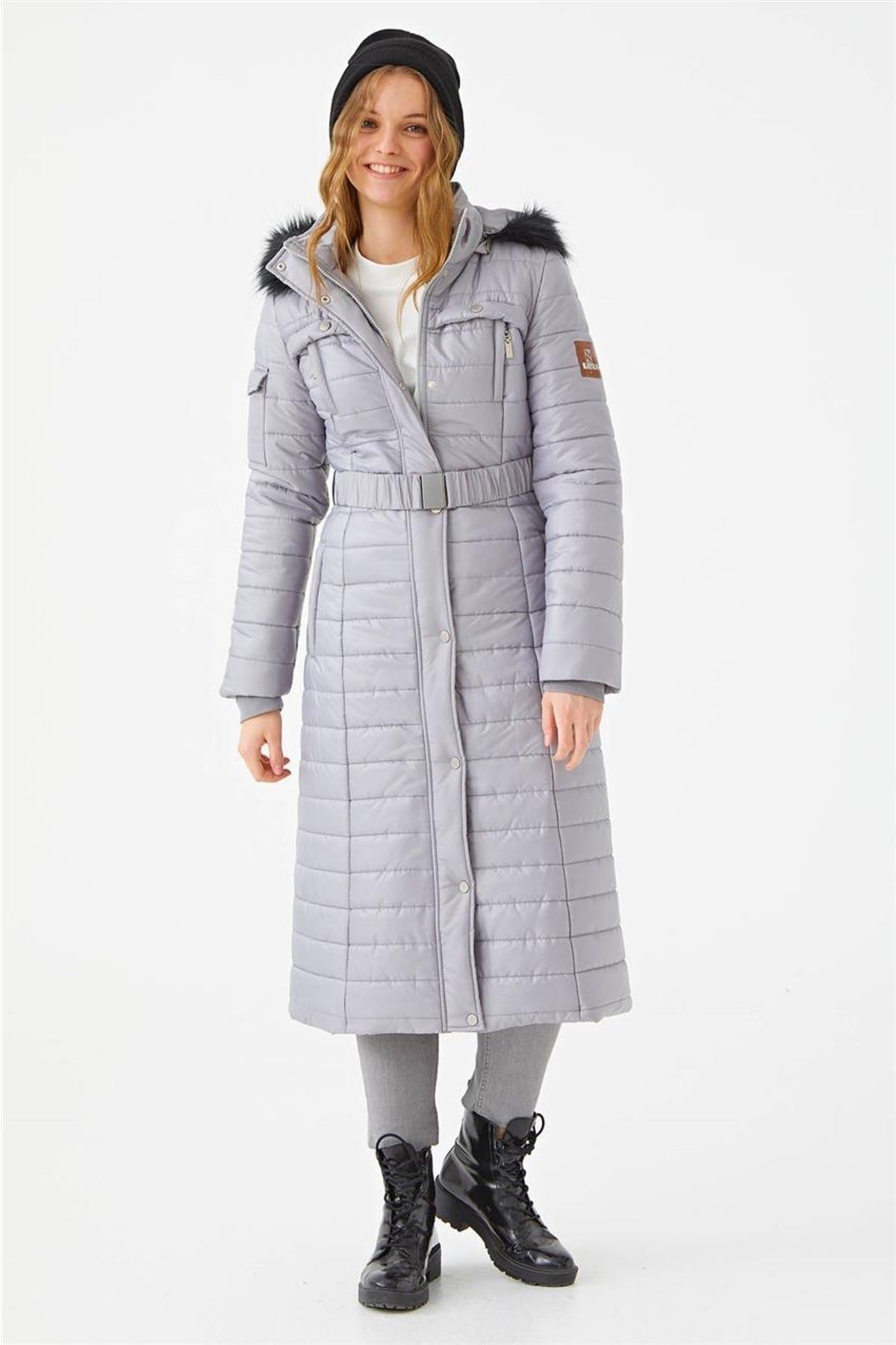 Kayra-KA-A21-27020 Kayra Kemerli Kapitone Mont Gri