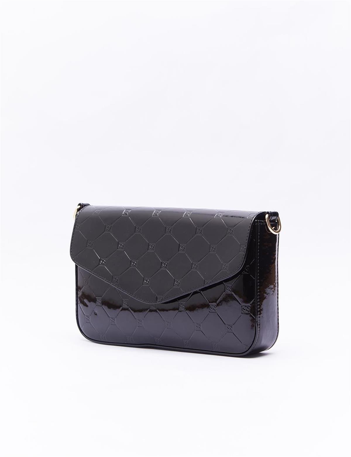 Kayra Monogram Baskılı Çanta Siyah KA-A22-CNT22 