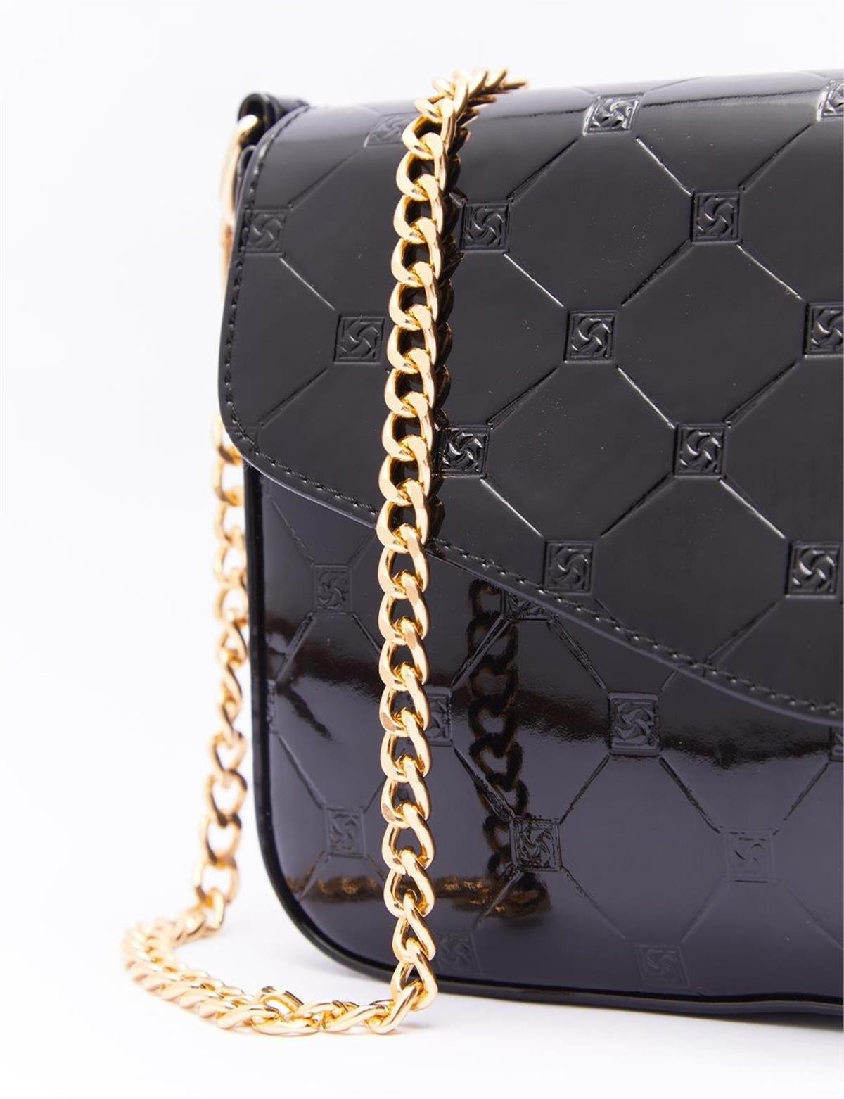 Kayra Monogram Baskılı Çanta Siyah KA-A22-CNT22 