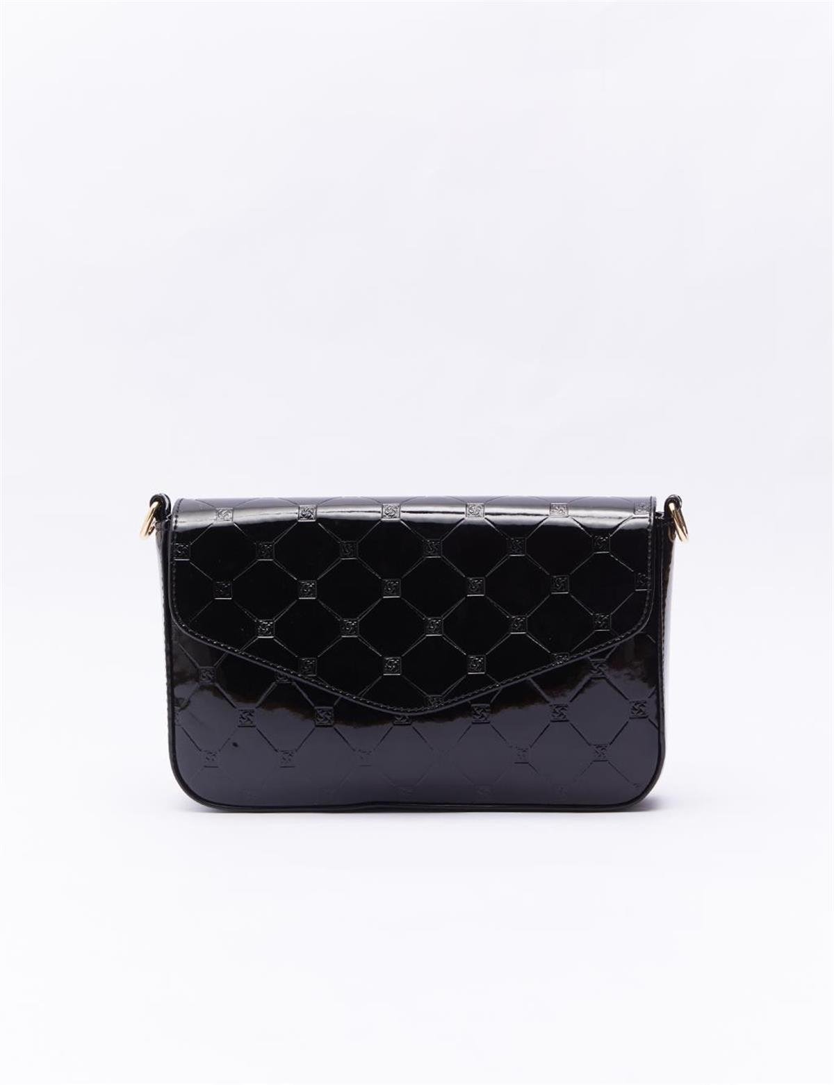 Kayra Monogram Baskılı Çanta Siyah KA-A22-CNT22 