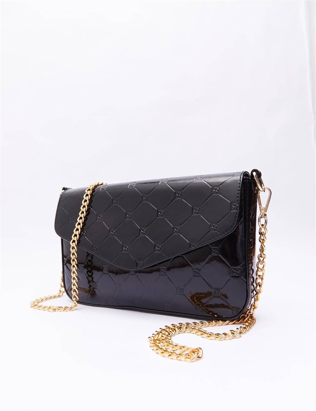 Kayra Monogram Baskılı Çanta Siyah KA-A22-CNT22 