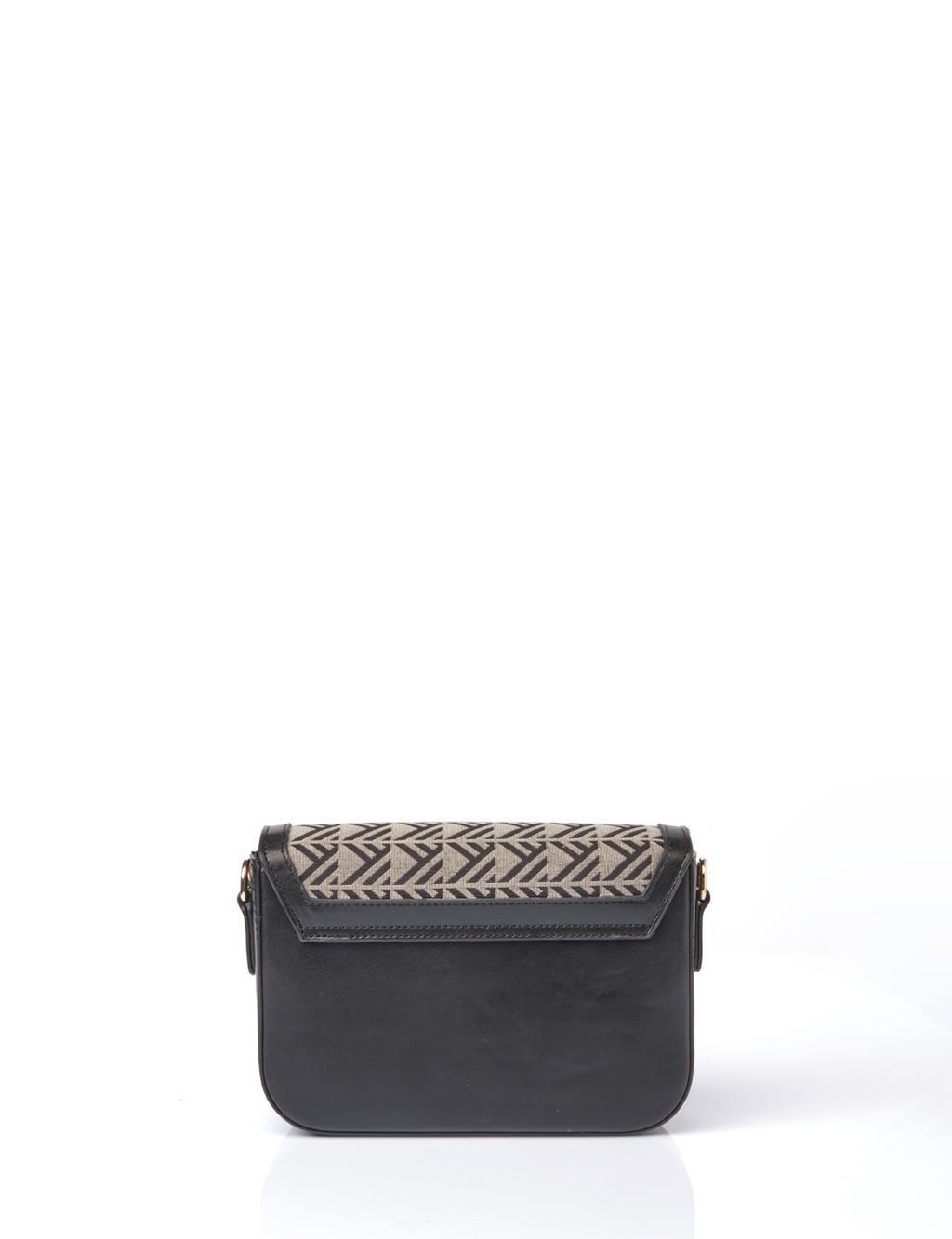 Kayra Monogram Desen Baget Çanta Gri