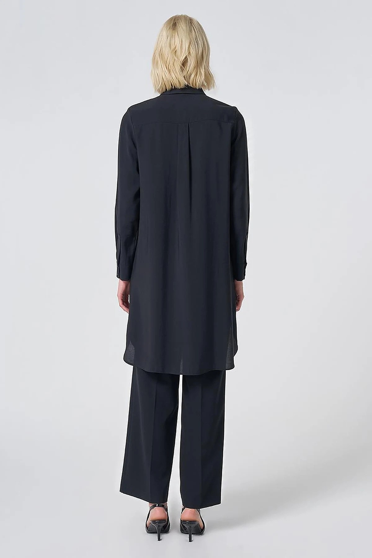 Kayra Patı Gizli Modal Basic Tunik Siyah KA-SZ-21525