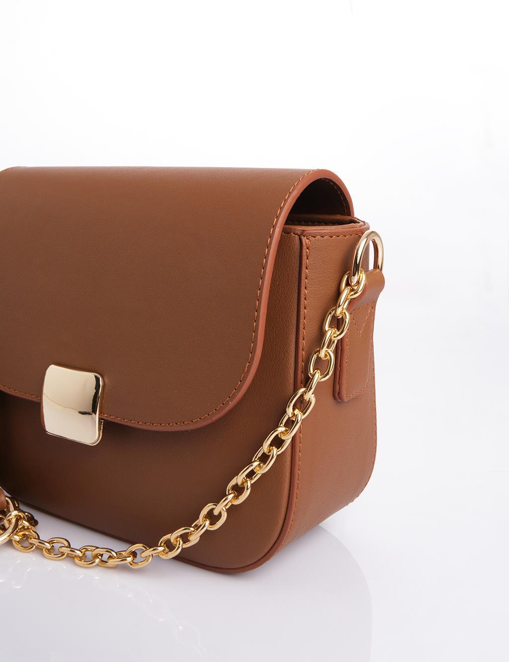 Kayra Toka Detaylı Flap Çanta Camel KY-B25-CNT46