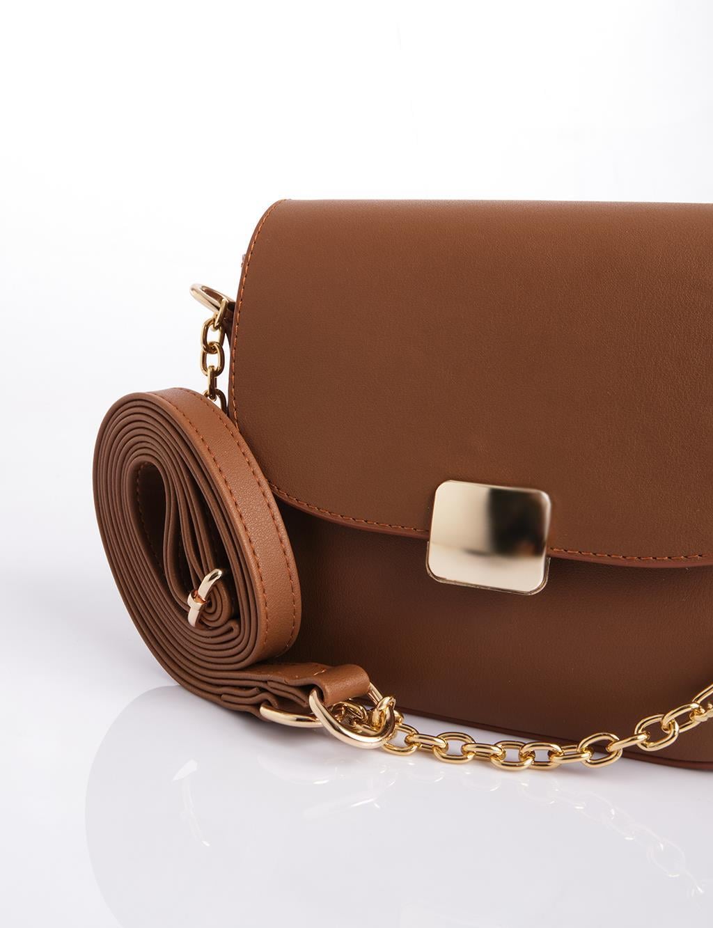 Kayra Toka Detaylı Flap Çanta Camel KY-B25-CNT46