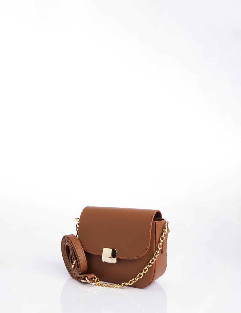 Kayra Toka Detaylı Flap Çanta Camel KY-B25-CNT46