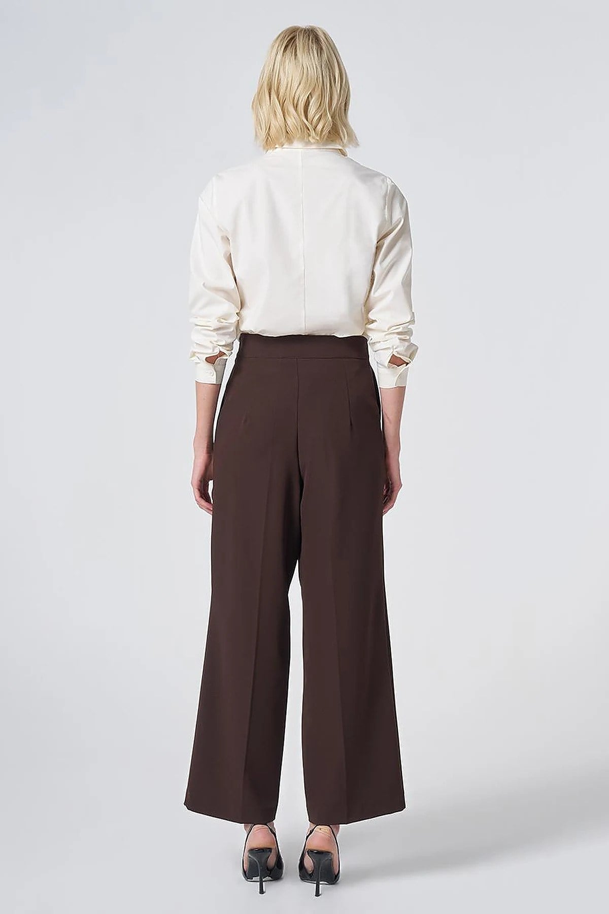 KAYRA Ütü İzli Basic Kumaş Pantolon Kahve KA-SZ-19520