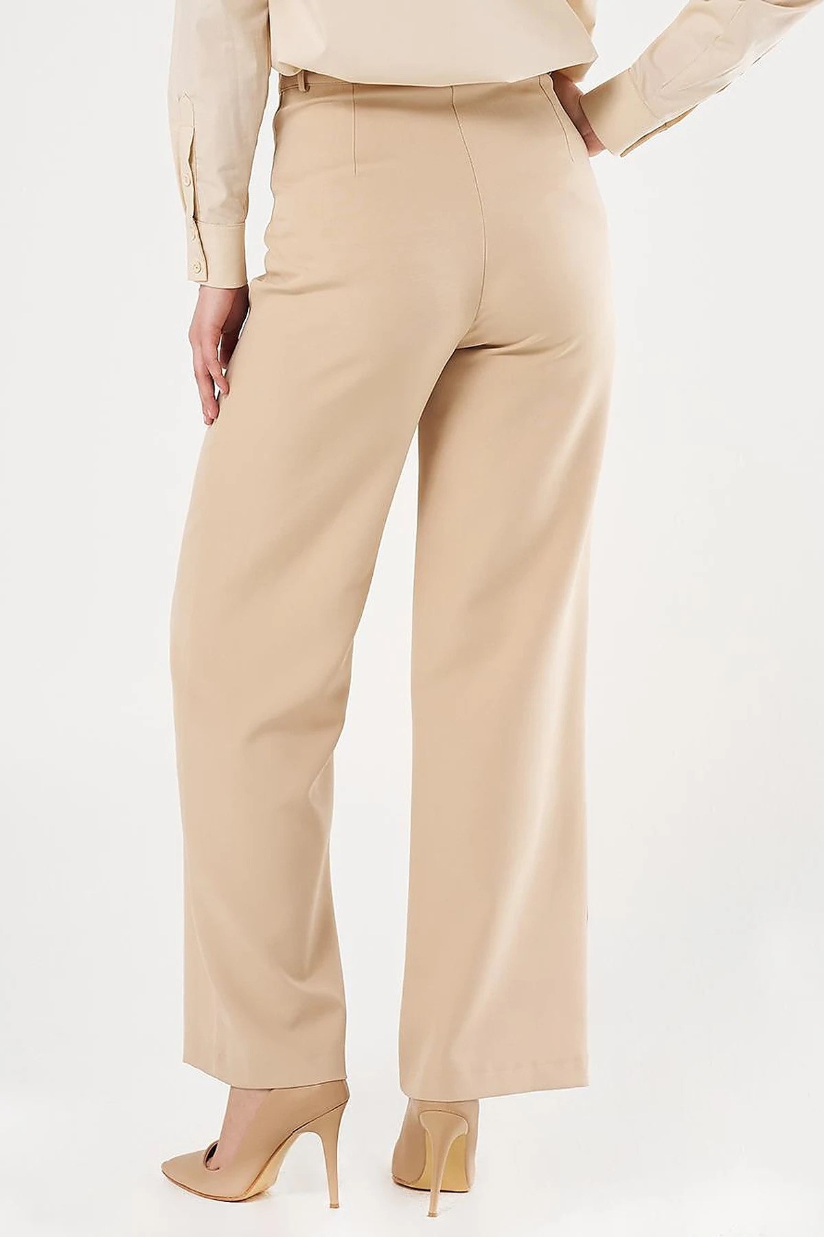 KAYRA Yüksek Bel Basic Pantolon Bej KA-SZ-19517