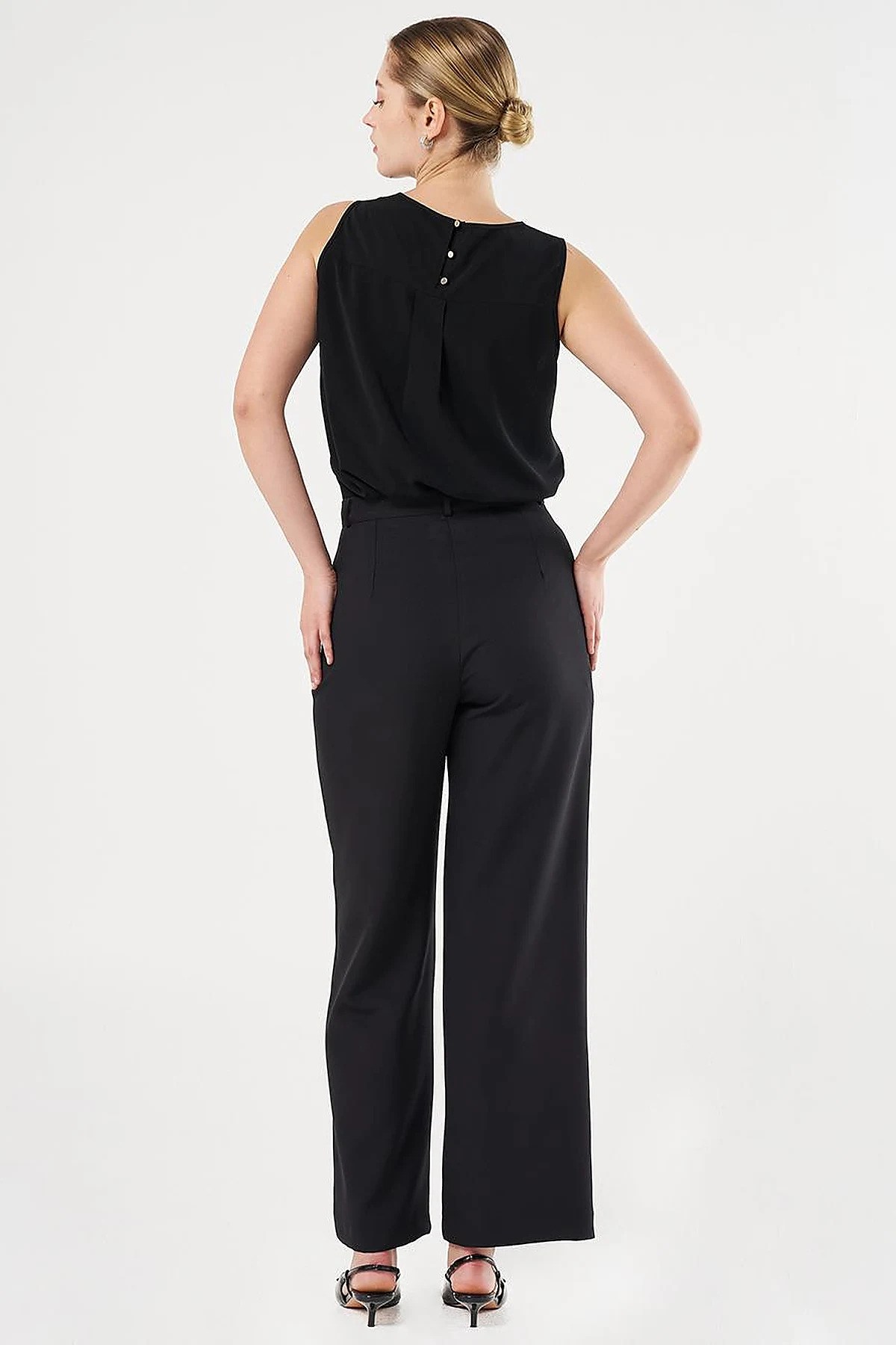 KAYRA Yüksek Bel Basic Pantolon Siyah KA-SZ-19517
