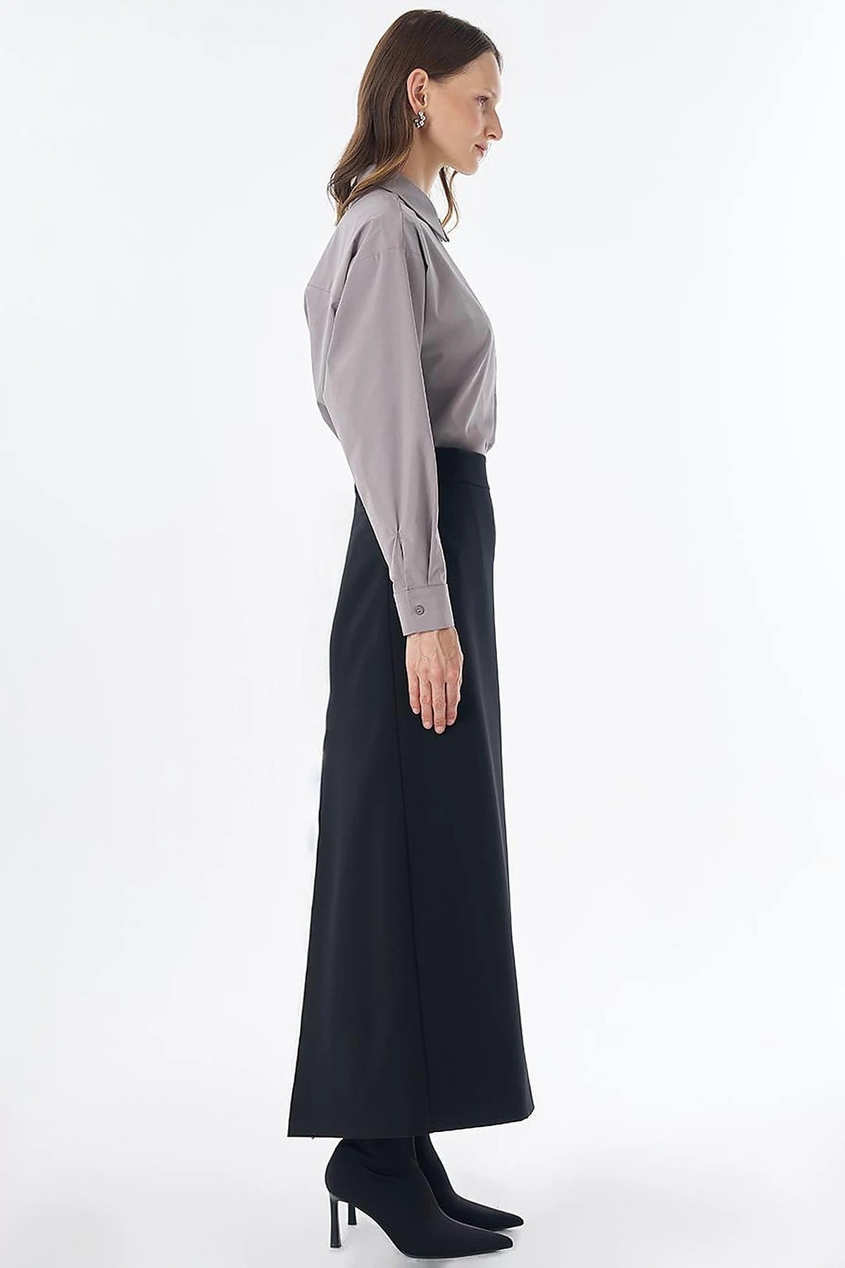 KAYRA Yüksek Bel Kalem Etek Siyah KA-SZ-12509