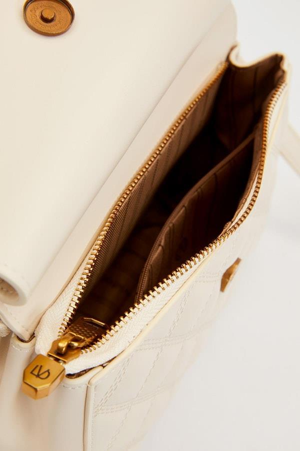 Levidor Ayarlanabilir Askılı Kapitone Omuz Çantası Krem 930296