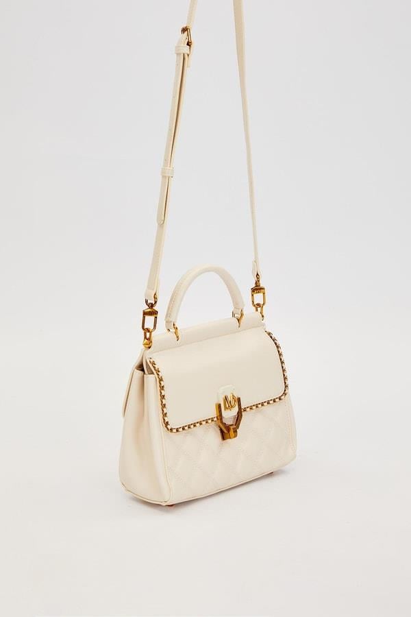 Levidor Ayarlanabilir Askılı Kapitone Omuz Çantası Krem 930296