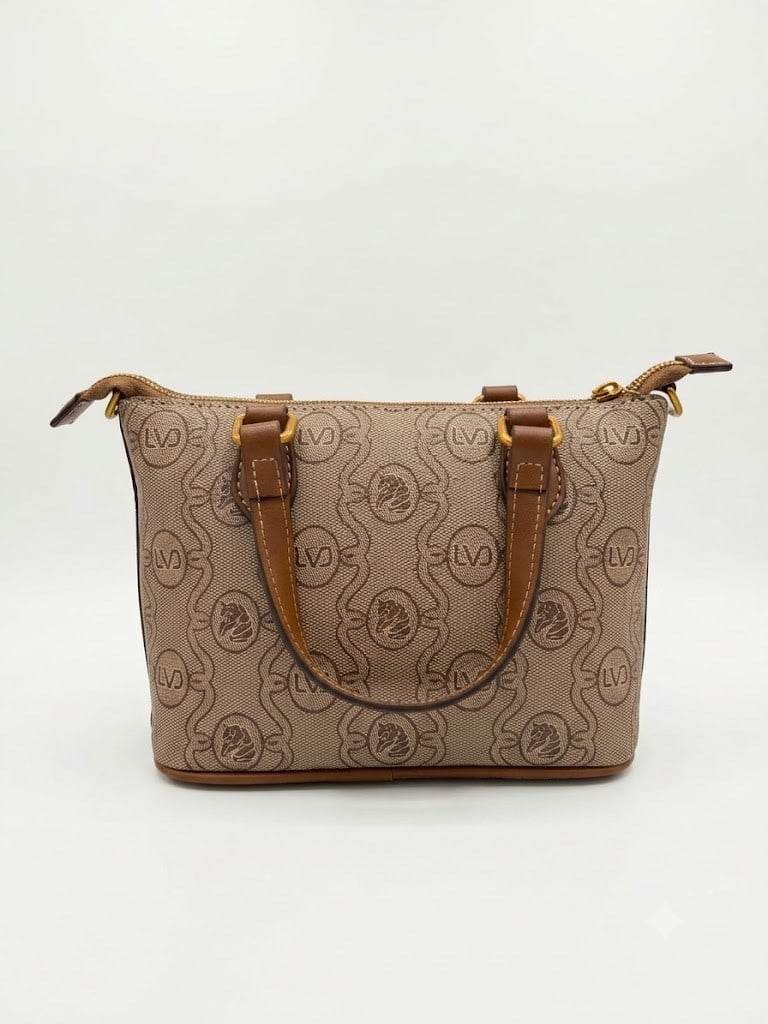 Levidor Desenli Monogram Camel Kadın Çantası 931010