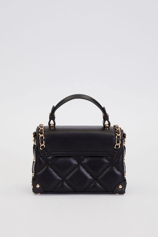 Levidor Kapitone Zincirli El ve Omuz Çantası Siyah 930580