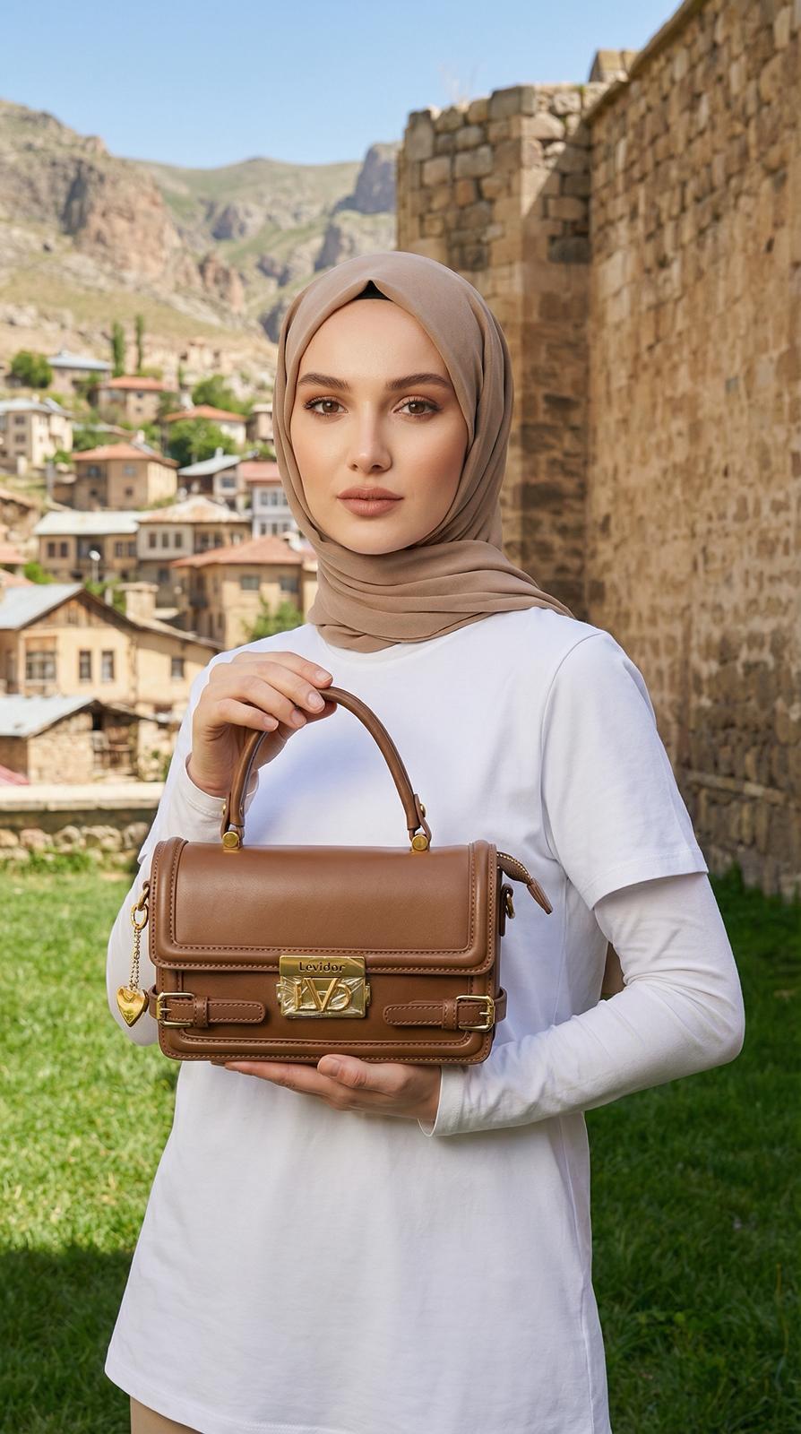 Levidor Kemer Detaylı Bayan Çanta Kahve 930243