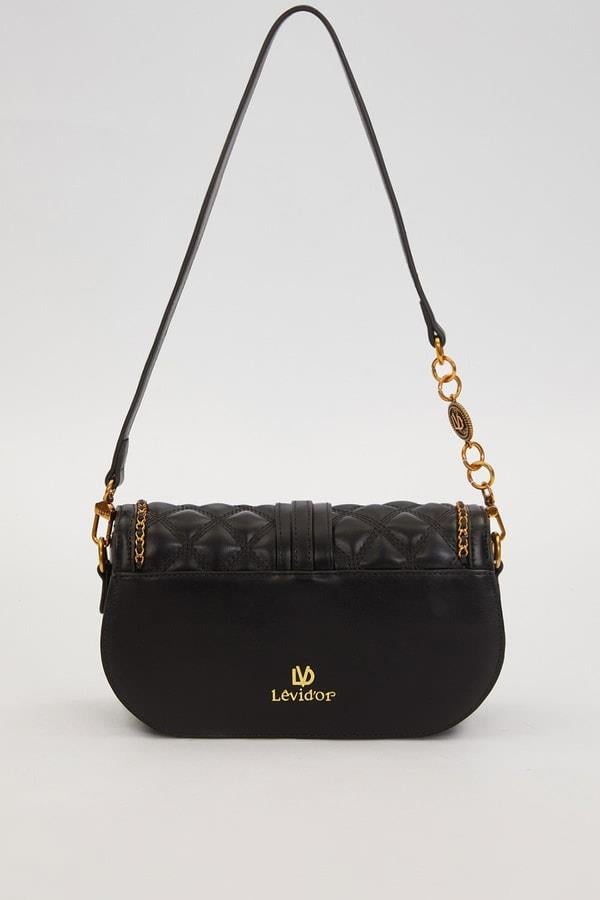 Levidor Kenar Örgü Model Omuz Çantası Siyah 930293